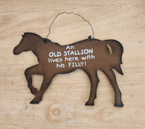Vintage silhouette metal horse - vintage,