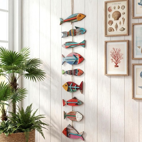 Wooden fish hanging wall - wooden,