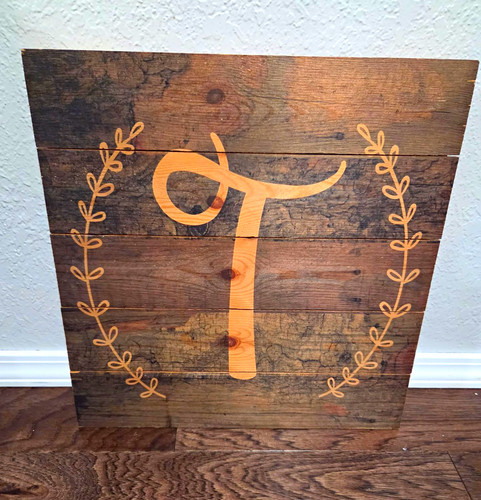 Rustic brown wood letter - brown,