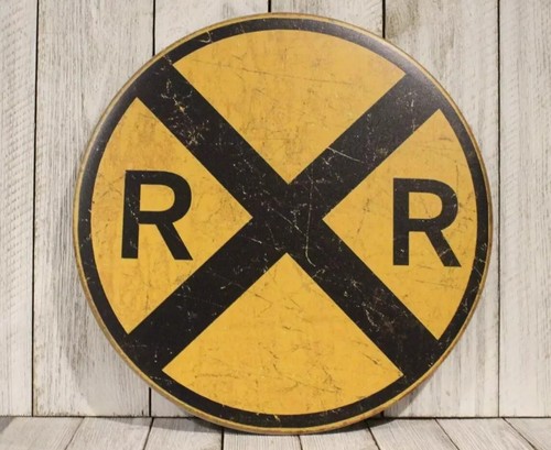 Railroad tin sign - sign, rail