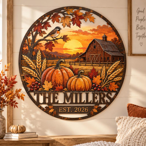 Personalized family name fall - personalized,