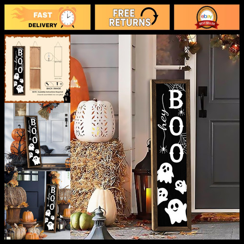 Halloween porch sign decor - halloween,