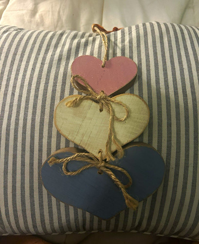 Rustic hanging wooden heart - rustic,
