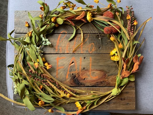 Rustic wooden slat sign - rustic, hello