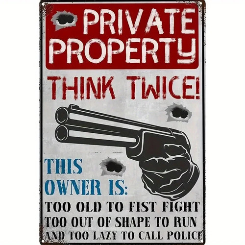 Vintage private property - vintage,