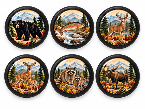Wildlife cabinet knobs drawer - cabinet,