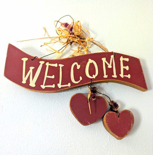 Rustic wood welcome - rustic,